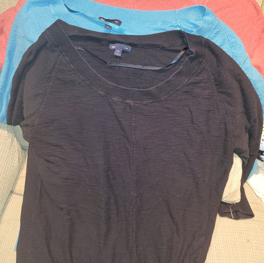 Gap Round Neck Long Sleeve Tops, XL *LOT*